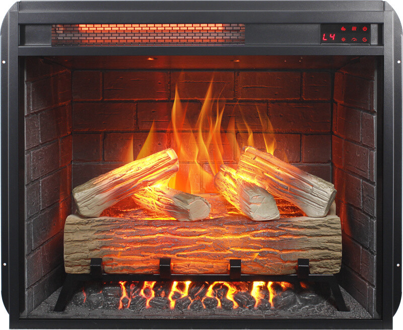 23" Insert Electric Fireplace 1500W Infrared Heating,Log Set,Remote with Timer