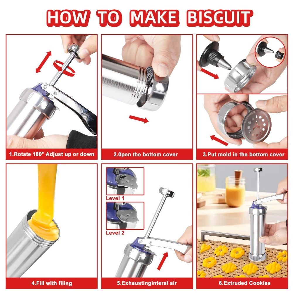 Simple operation Cookie Press Kit Spritz Cookie Maker Kit DIY Biscuit Making