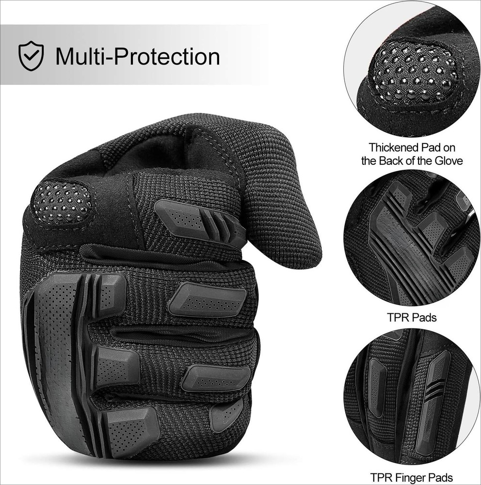 Mountain bike gloves, touchscreen-enabled design