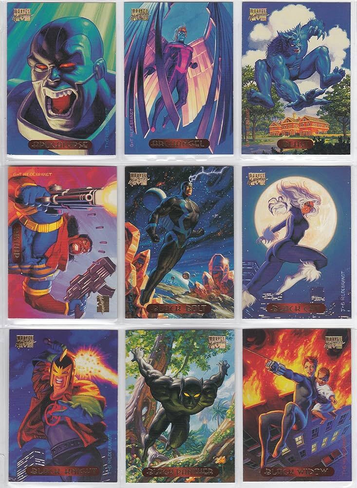 1994 MARVEL MASTERPIECES SINGLES COMPLETE YOUR SET PICK YOUR CARD