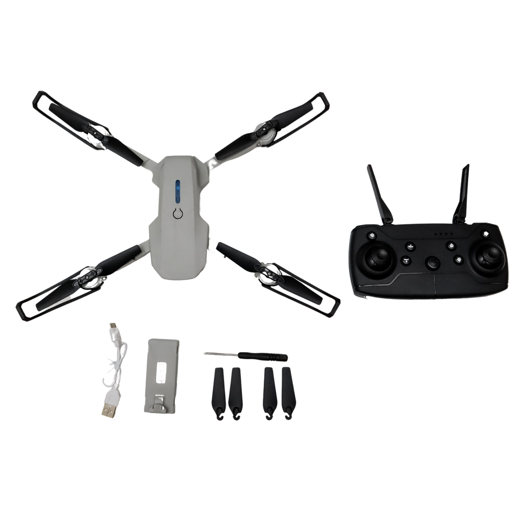 Gray 12" E88 RC Drone Fun No App Connection No Camera ONLY Flies w/ Controller