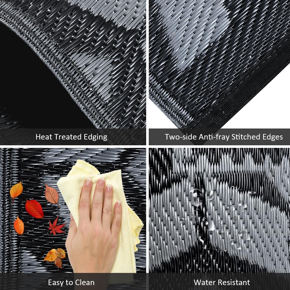 Outdoor Rugs for Patio Clearance - 5'x8' Waterproof Reversible Indoor Outdoor...