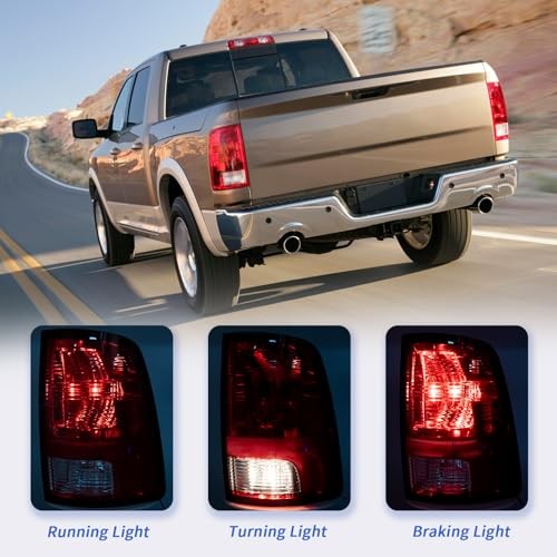 Rear Tail Lights Assembly Compatible With 2009-2018 Dodge Ram Left Driver Side