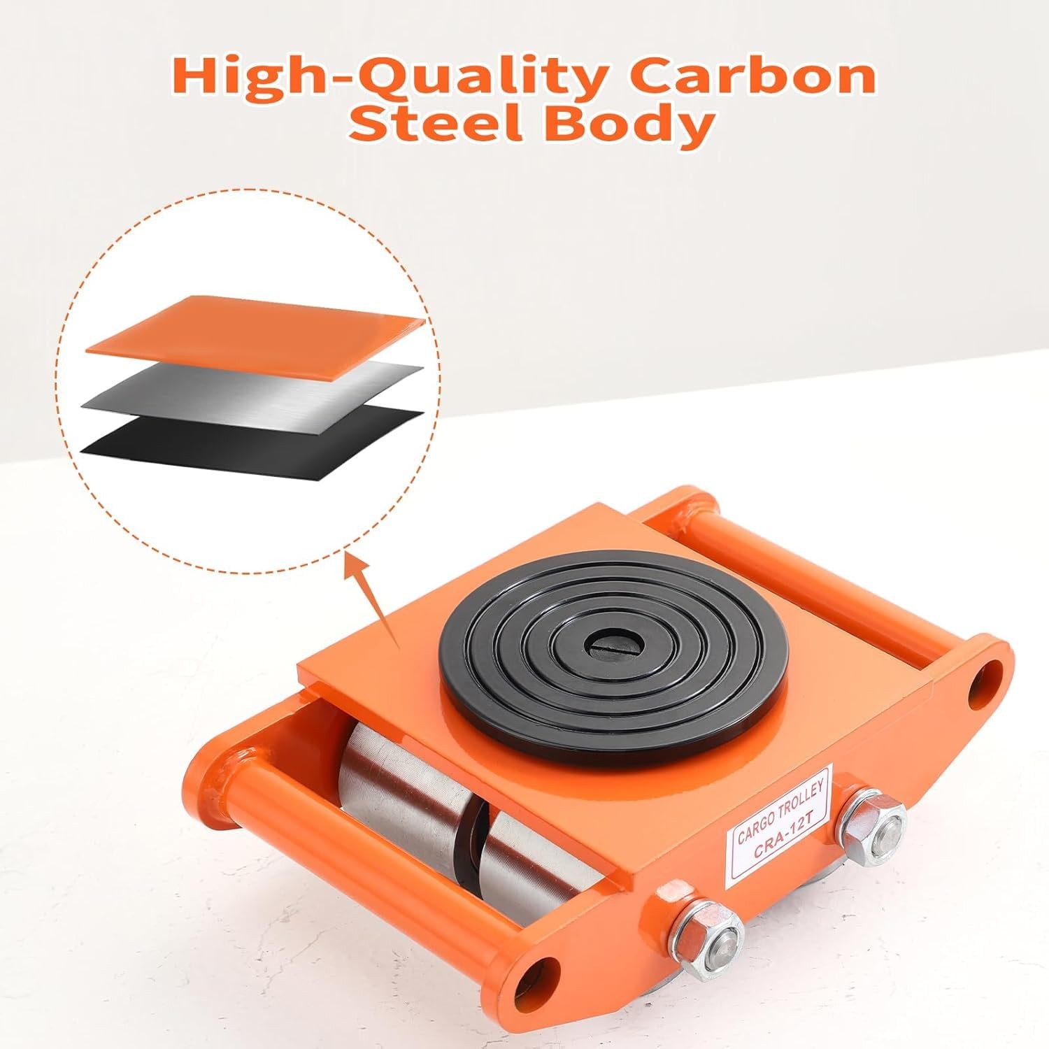 4PCS Machinery Mover 6/8/12 Ton Heavy Duty Machine Dolly Equipment Roller Skates