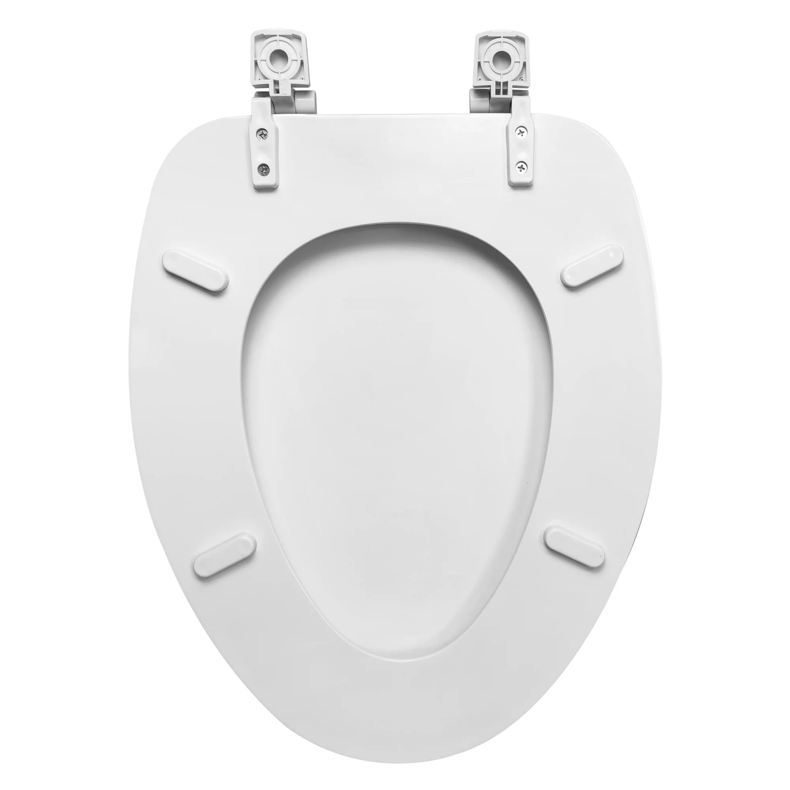 White Elongated Toilet Seat Durable Bathroom Replacement Easy Install