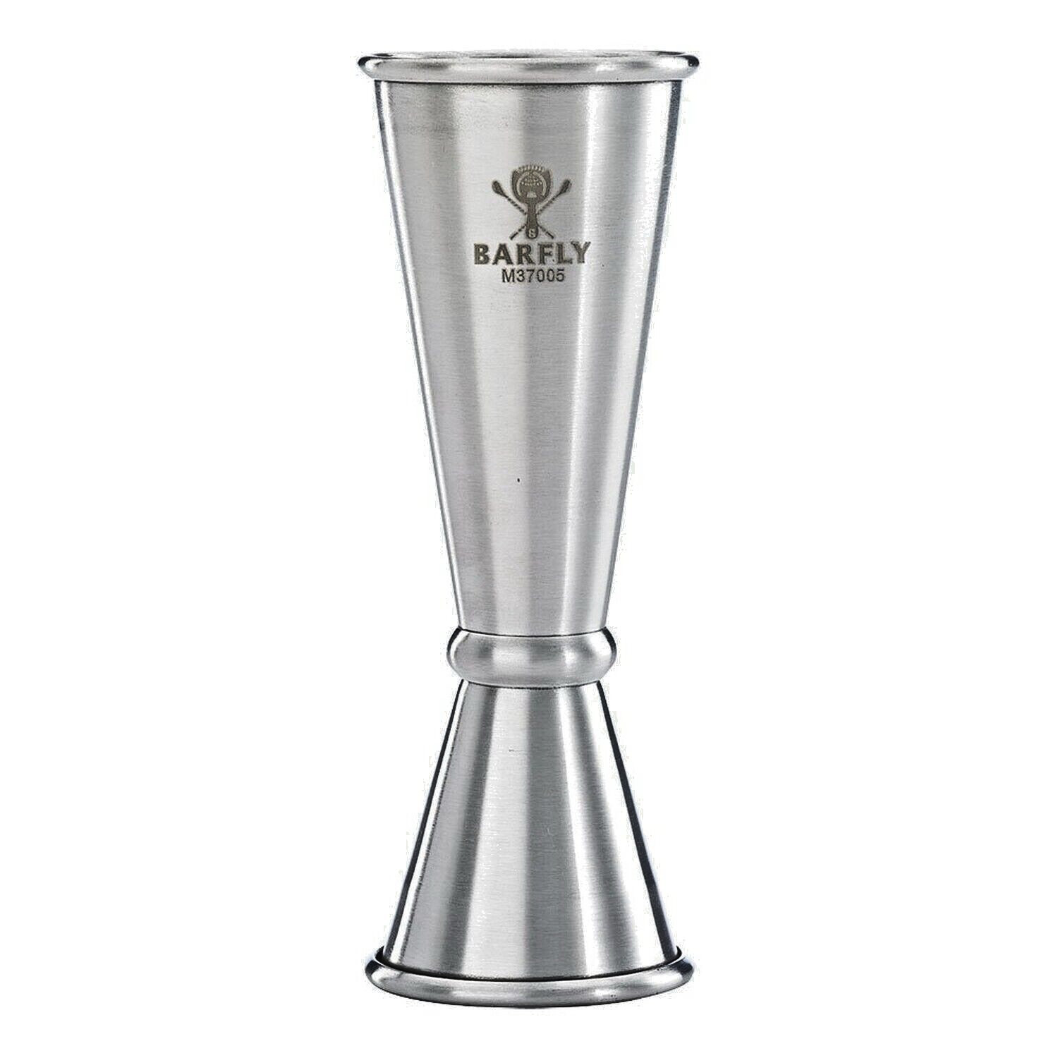 3pc BAR WEIGHTED COCKTAIL SHAKER Stainless Steel BARFLY Mixing & Jigger Set NEW