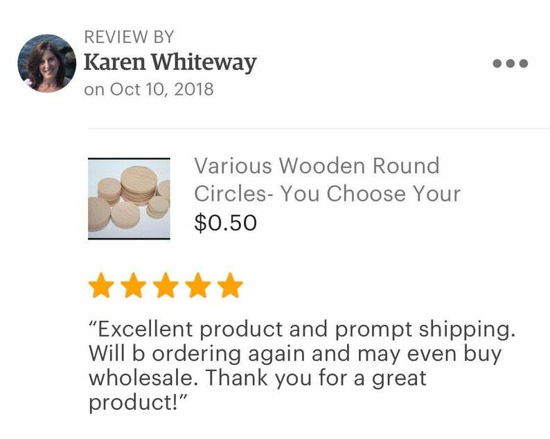 1-Wooden Circles Various Sizes Wood Circle Cutouts Wooden Circles Wood Disc Coin