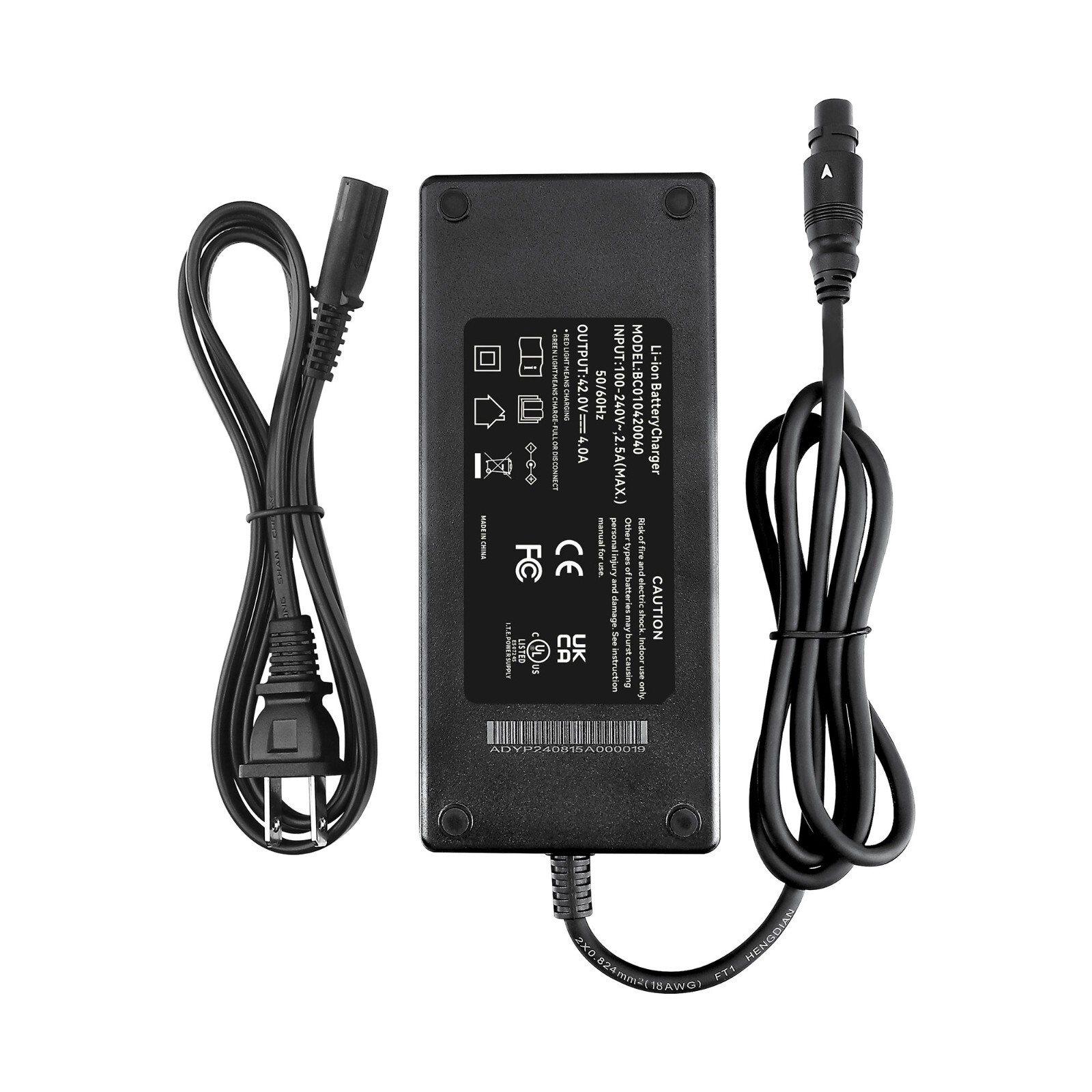 42V 4-Pin AC/DC Adapter Charger For Active E-Hybrid Hittroad Safari 36V eBike