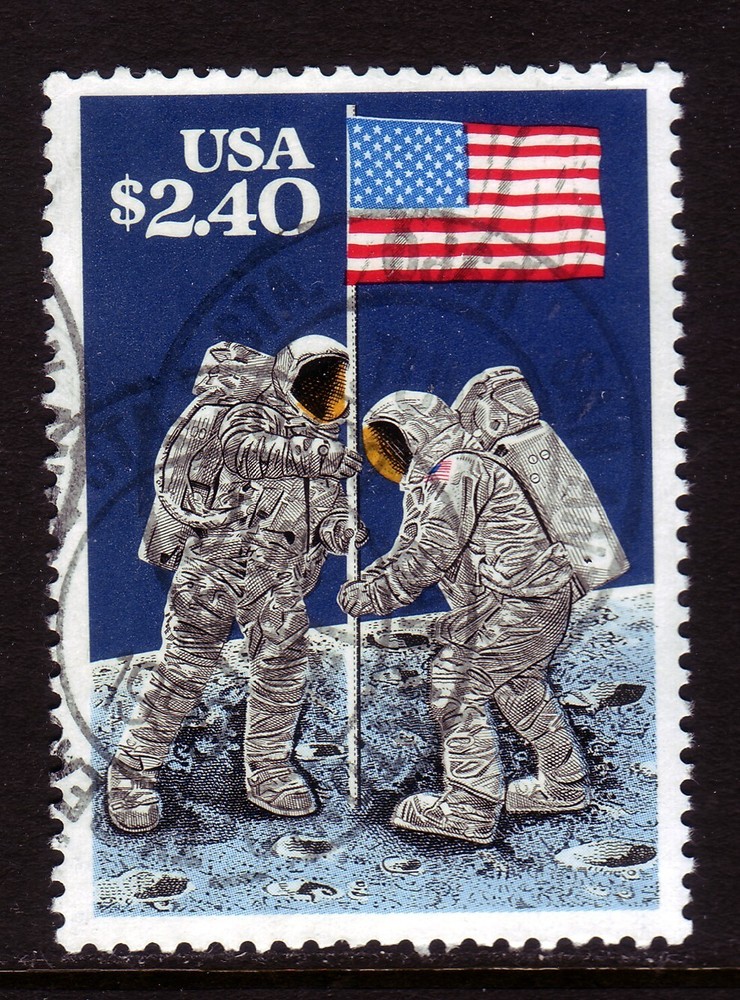 USED #2419 MOON LANDING. MEDIUM FINE 1.