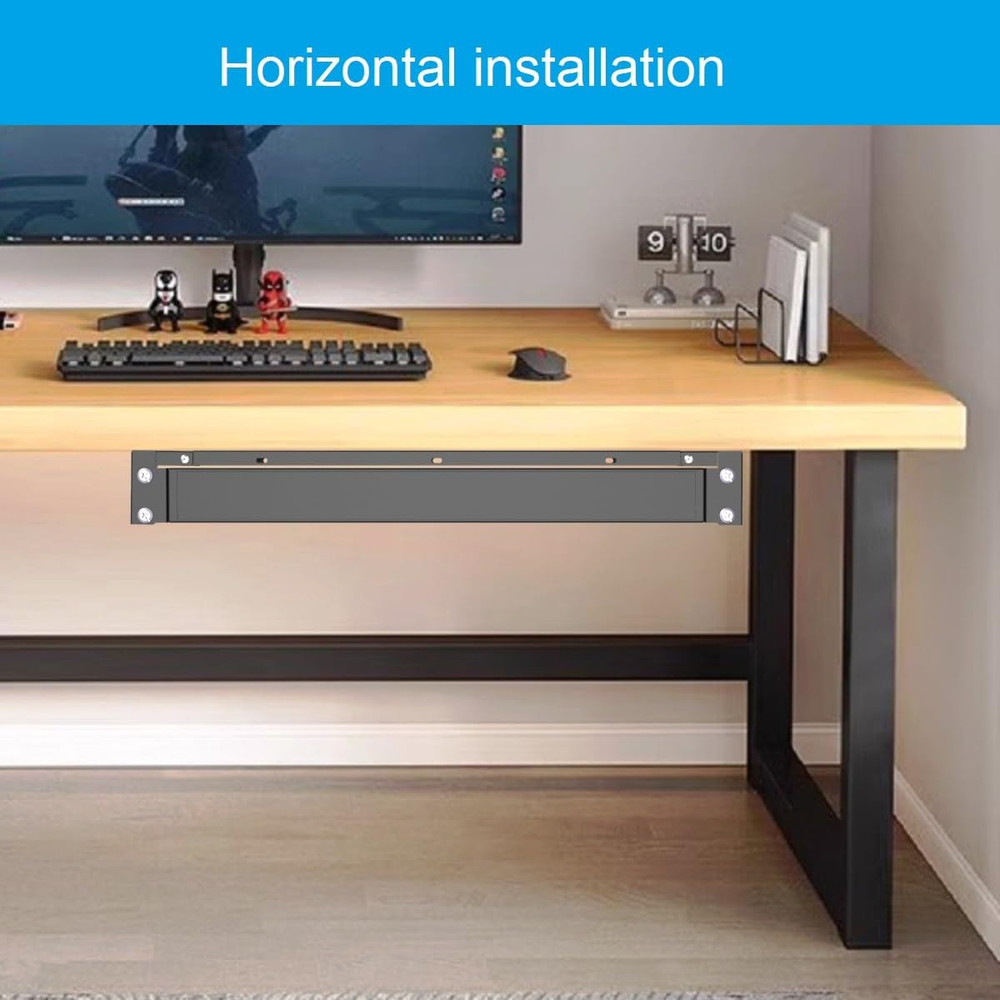 1U Vertical Wall Mount Rack - Steel Vertical Patch Panel Mounting Bracket for 19