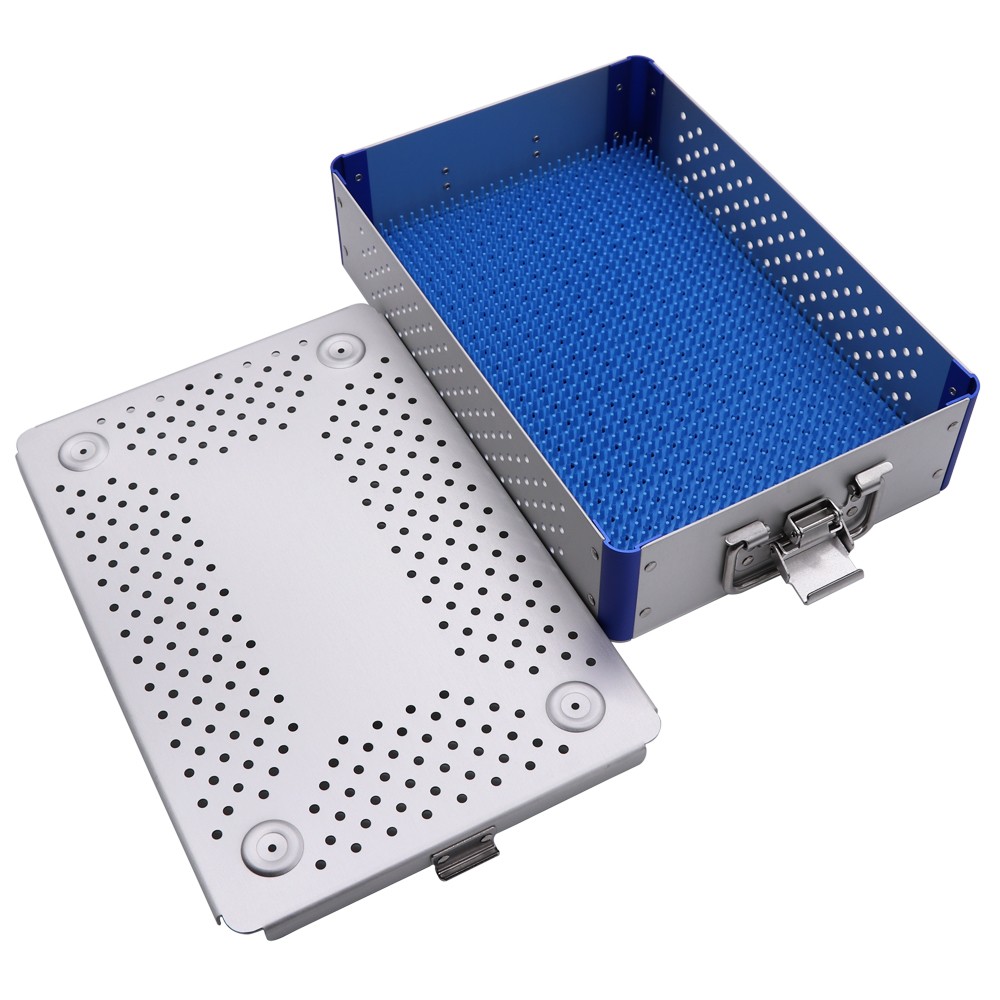 Aluminum Sterilization Box Micro Surgical Instruments Sterilization Tray case