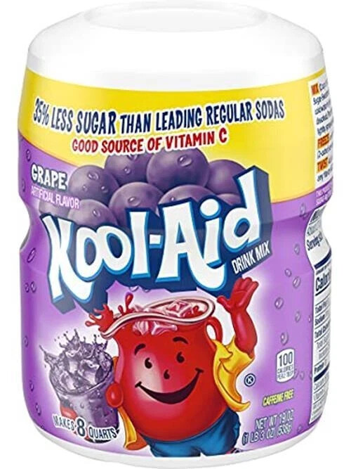 Kool-aid Grape Soft drink Mix 19 Oz Container