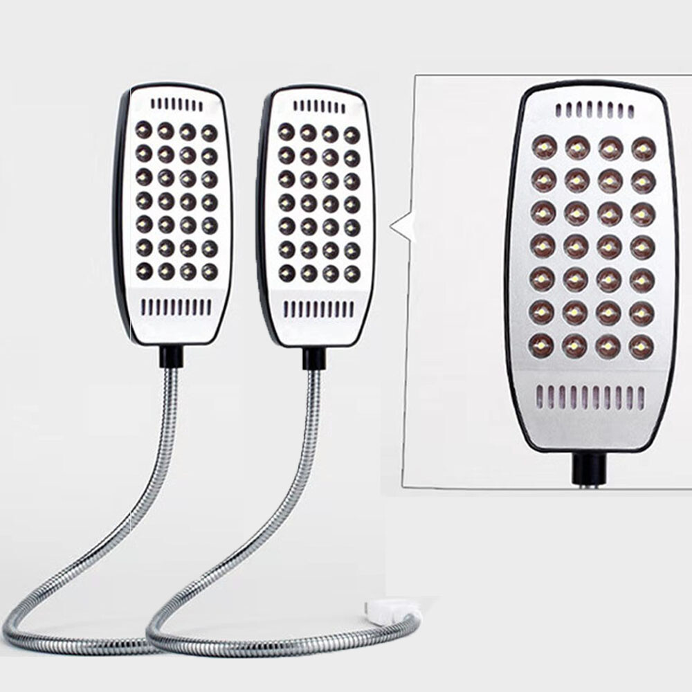 2Pcs 28LED USB Light Flexible Computer Notebook Laptop PC Desk Reading Lamp US