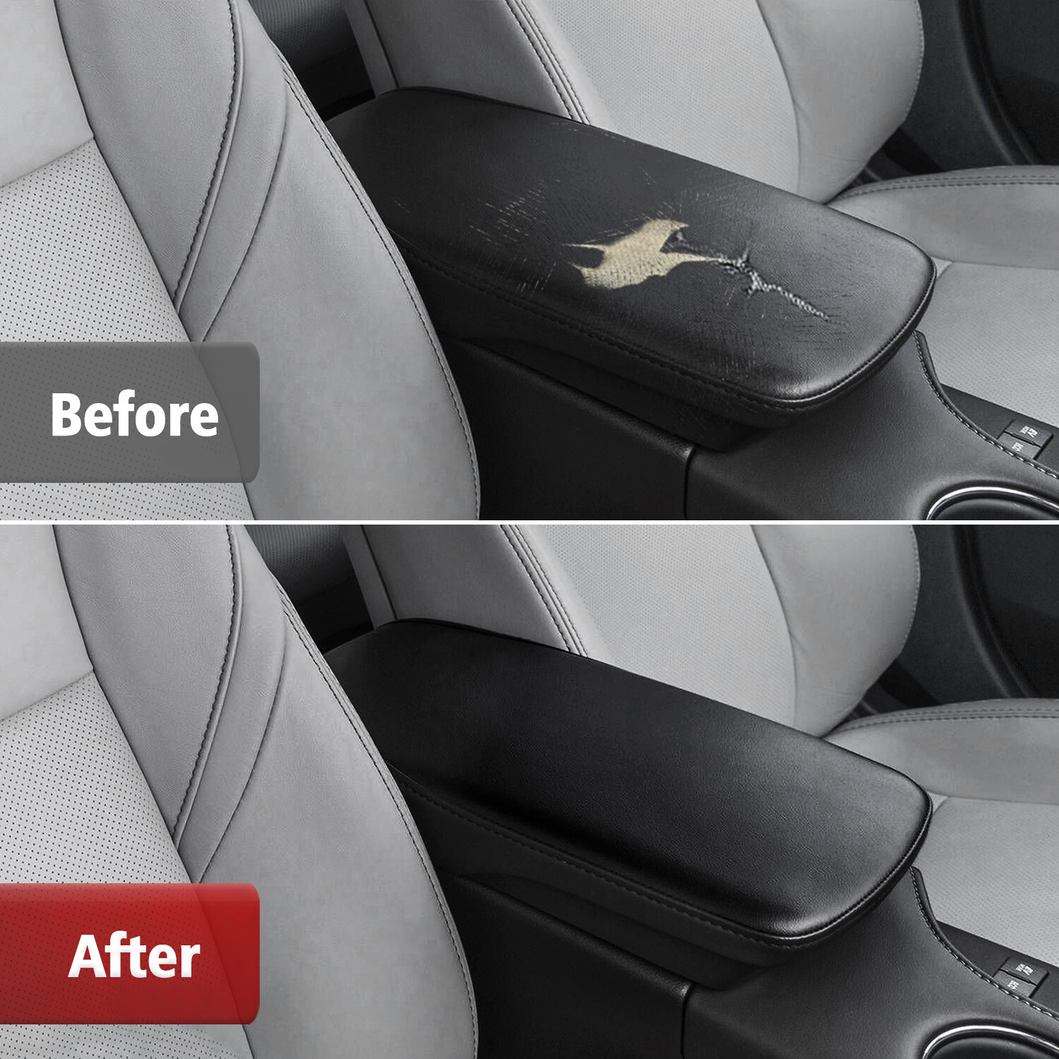 Fits 2013-2018 Toyota Avalon Console Lid Armrest & Door Panel Cover Trim Black