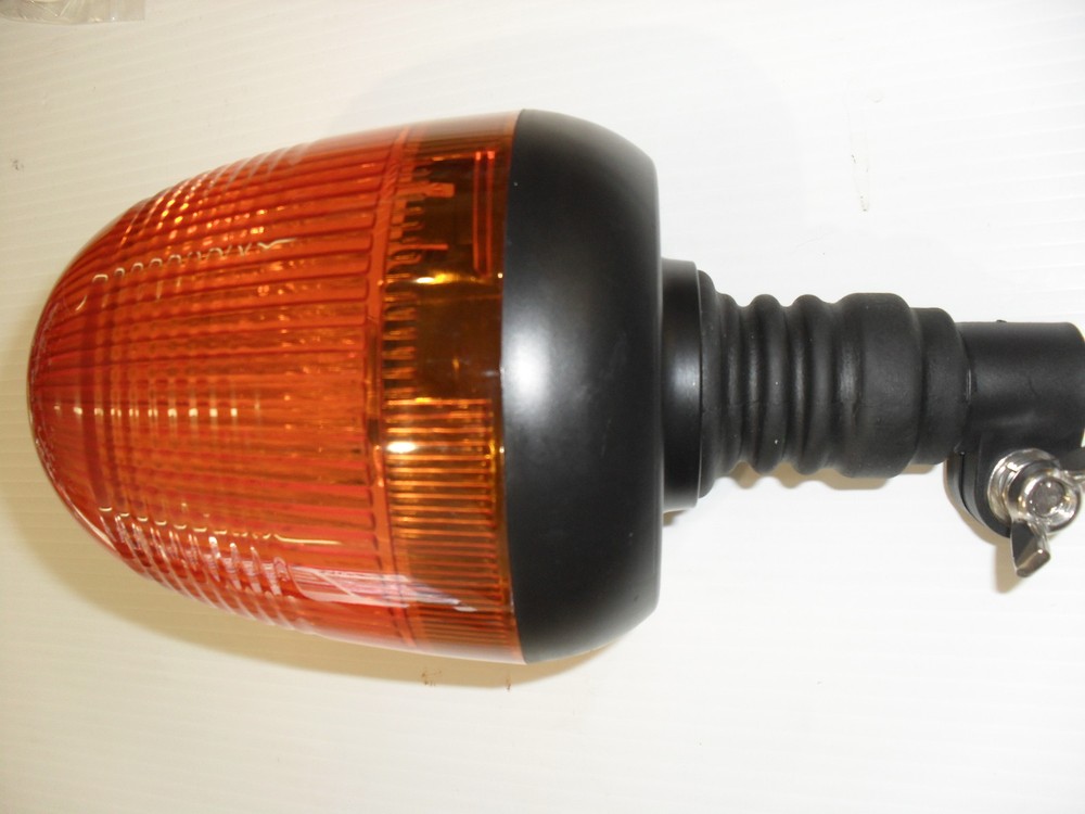 FLEXI SPIGOT POLE MOUNT  ROTATING BEACON 12  & 24 VOLT E APPROVED TRACTOR PLANT