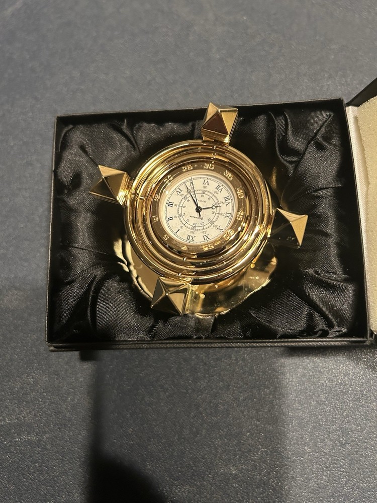 Benchmark Celestial Gyroscope Desk Clock - Base engraved Coca-Cola Bottle