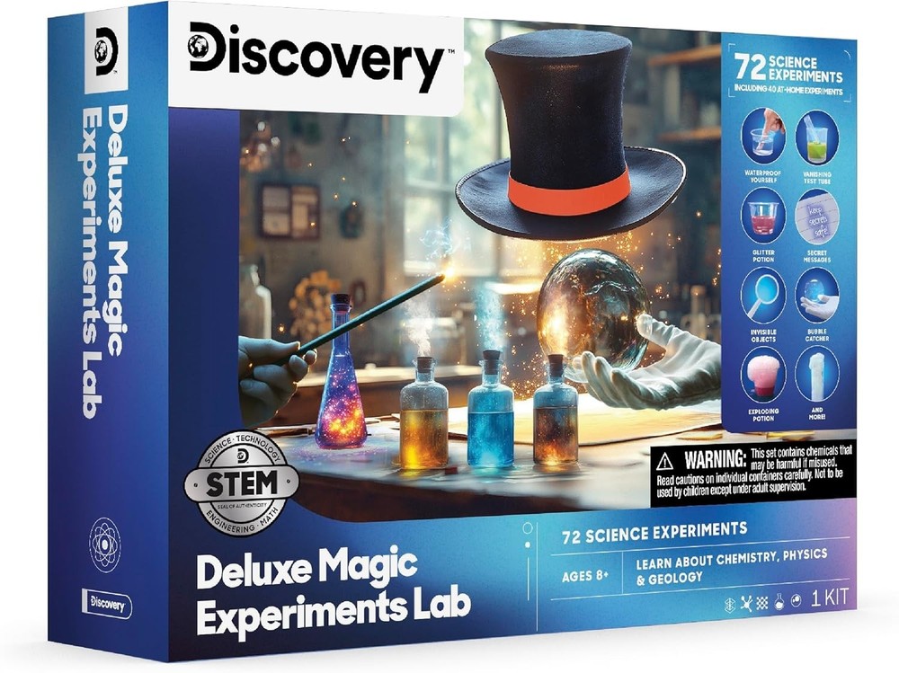 Magic Science Lab – 72 STEM Experiments for Kids| Reactions, Illusions, Crystals