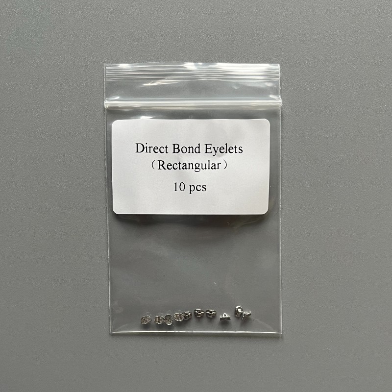 50pcs Dental Orthodontic Lingual Buttons Direct Bond Eyelets Round/Rectangular