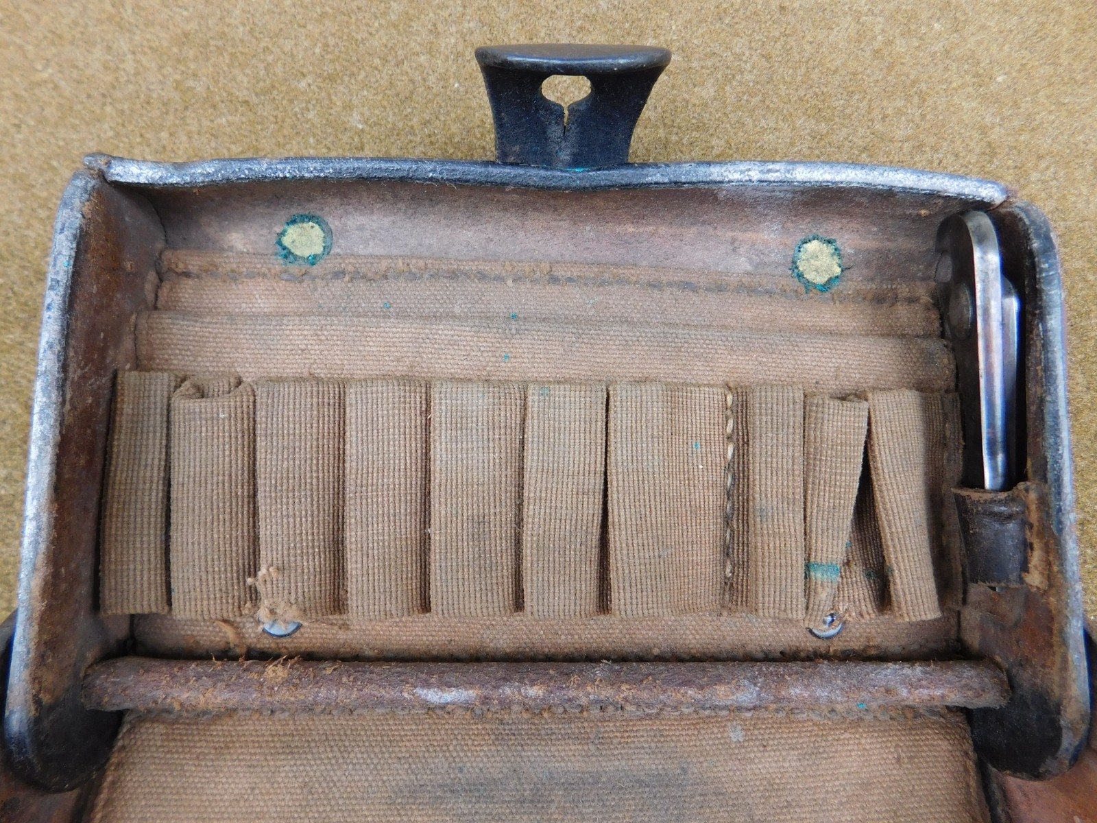 RARE ORIGINAL INDIAN WARS USM U.S. MARINE CORPS M1874 MCKEEVER CARTRIDGE BOX