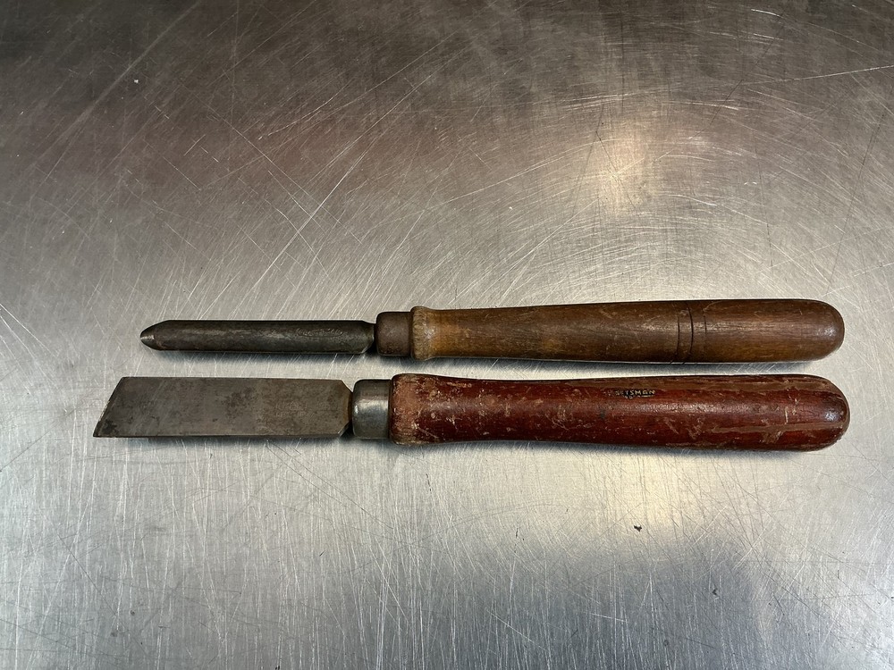 2 Vintage Craftsman Chisels