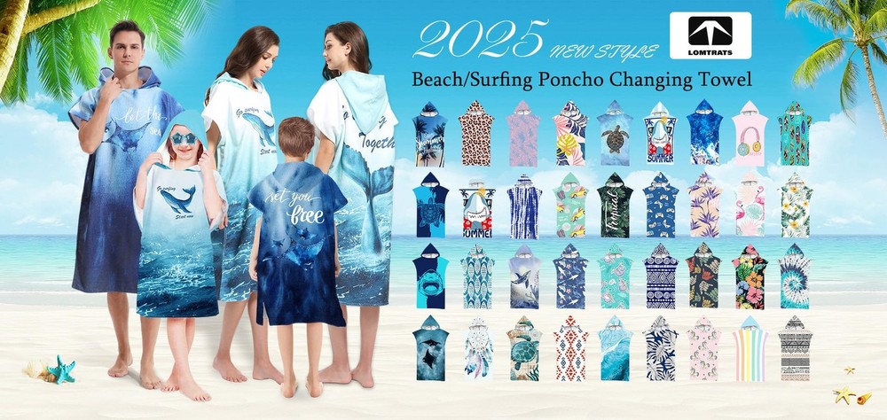 Double-sided Microfiber with pockets Quick-drying changing Towel for women an...