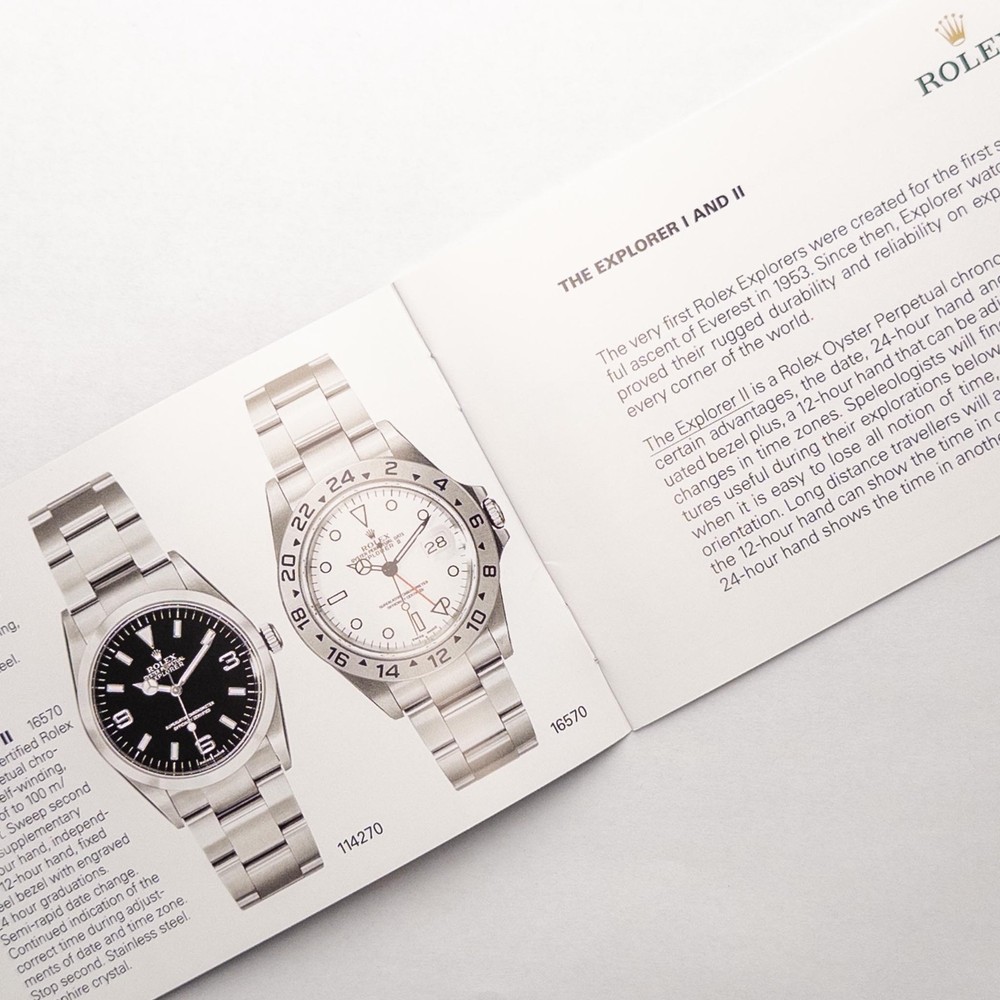 Rolex Explorer Booklet - Old Style