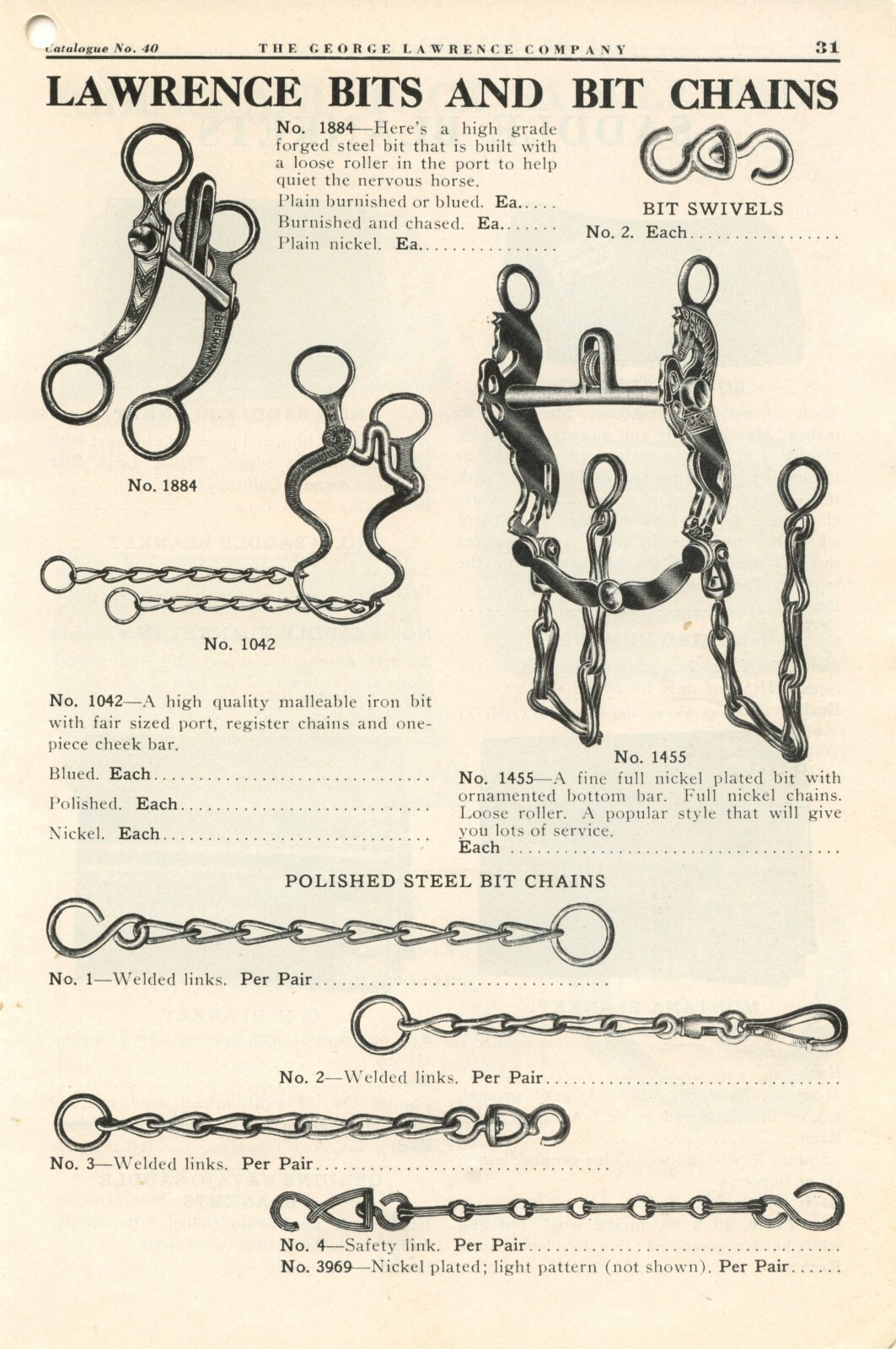 1940 George Lawrence Leather Catalog #40 on CD - Saddles, Holsters, Portland, OR