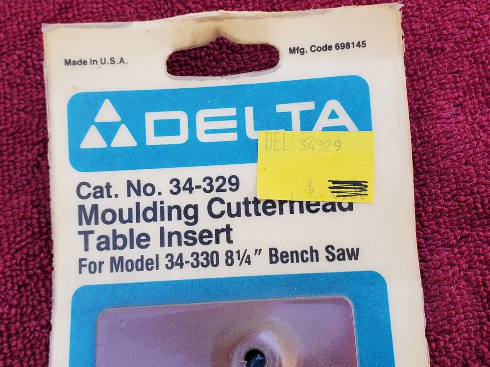 Delta 34-329 molding cutterhead table insert