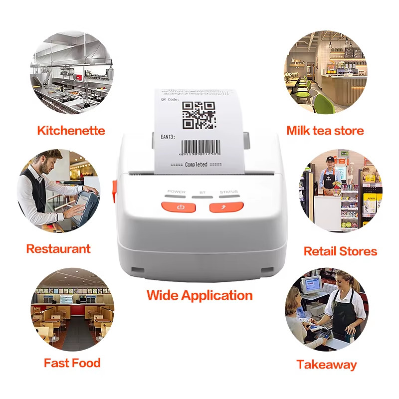 Mini 80Mm Thermal Printers Wireless Portable Receipt Printer Thermal Bluetooth M