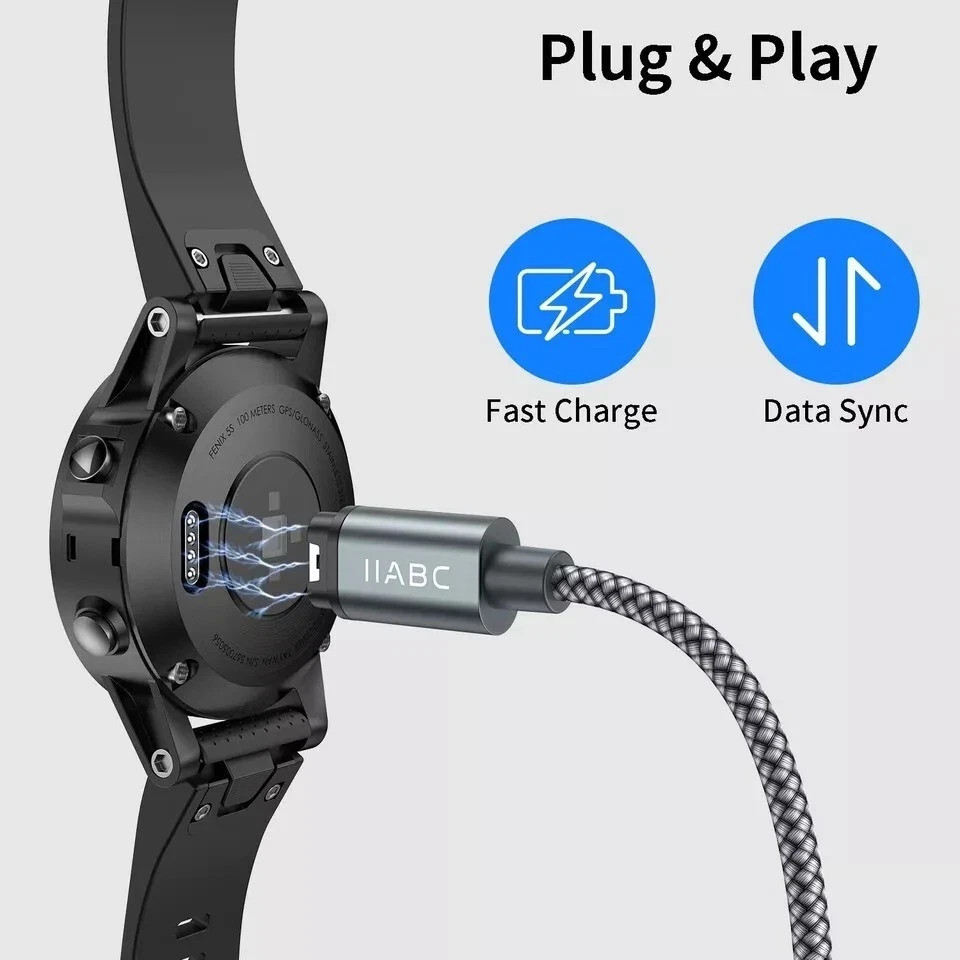 Compatible for Garmin Watch Charger Cable (2 Pack)