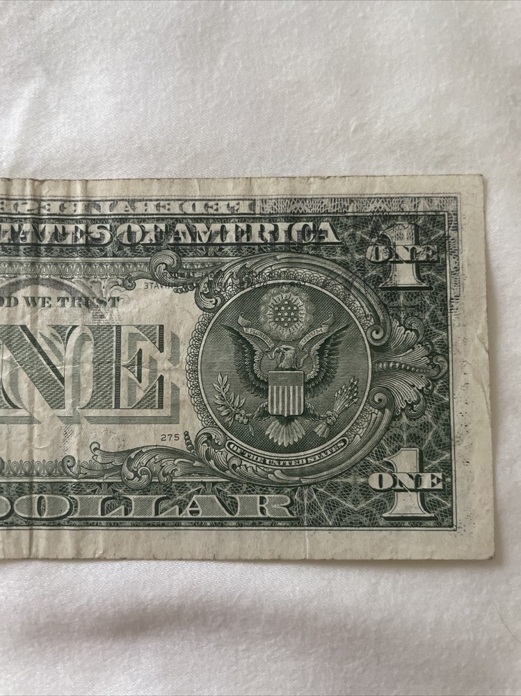 1995 $1 federal reserve note offset error