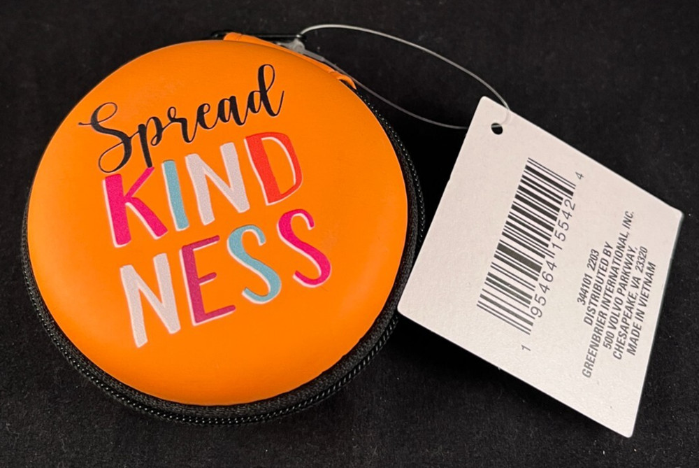 Tech Case - Earbuds Case - Hard Sides - Zipper - Cord Storage - Spread Kindness