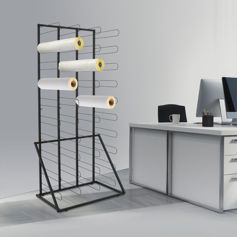 Paper Rolls Organizer, Floor Storage Rack, Material Roll Dsplay Rack