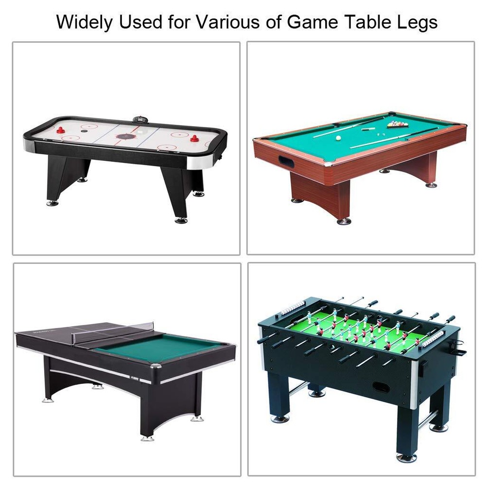 4 Pack Billiard Pool Table Leg Levelers Adjustable Height Pool Table Feet