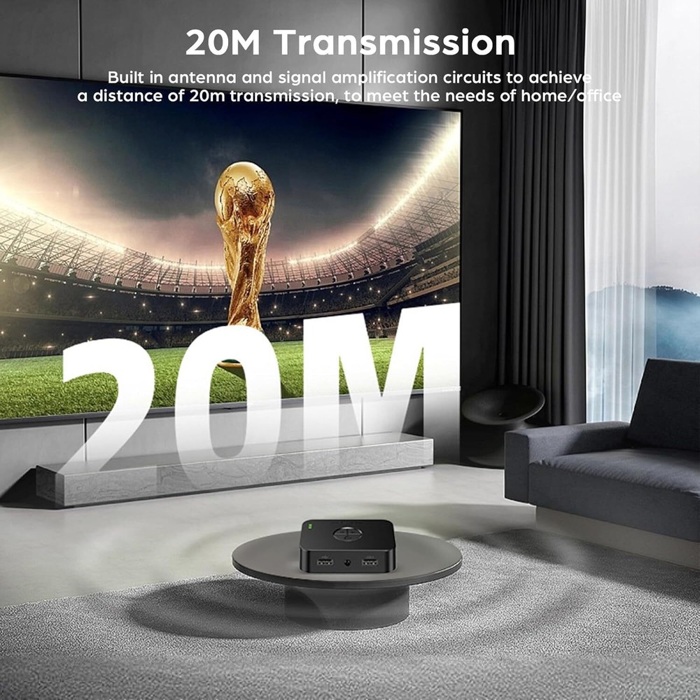 Bluetooth 5.4 Receiver Transmitter Wireless 3.5mm AUX to RCA Audio USB Adapter