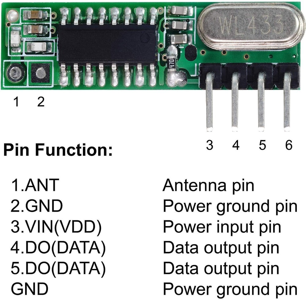WL101 Superheterodyne Receiver and WL102 Transmitter kit 433Mhz RF Wireless M...
