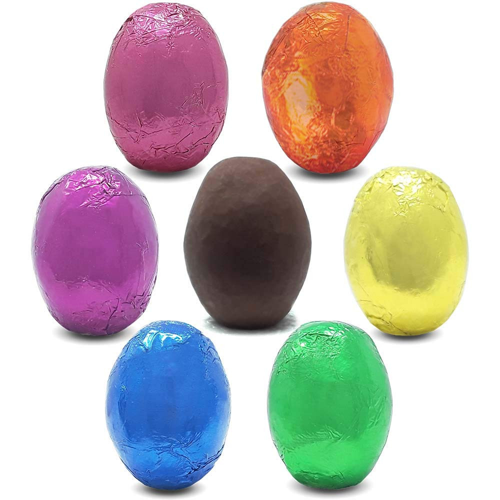Madelaine Chocolates Easter Eggs (1/2 LB) Solid Premium Dark Chocolate Eggs Foil