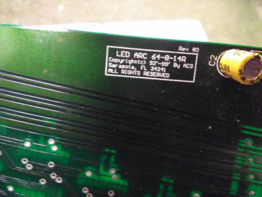 benchmark led arcade part #64-8-14r untested