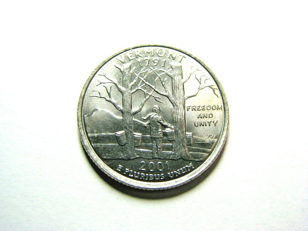 2001-P VERMONT STATE QUARTER BRILLIANT UNCIRCULATED