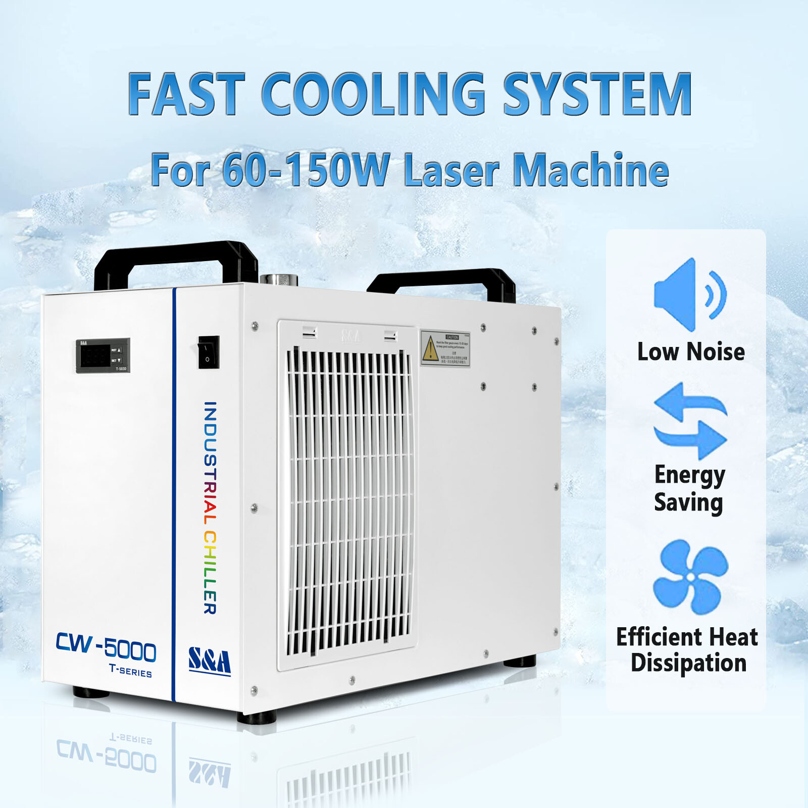 Genuine S&A CW-5000 DG 110V Water Chiller Cool 80W 100W CO2 Laser Tube US Stock