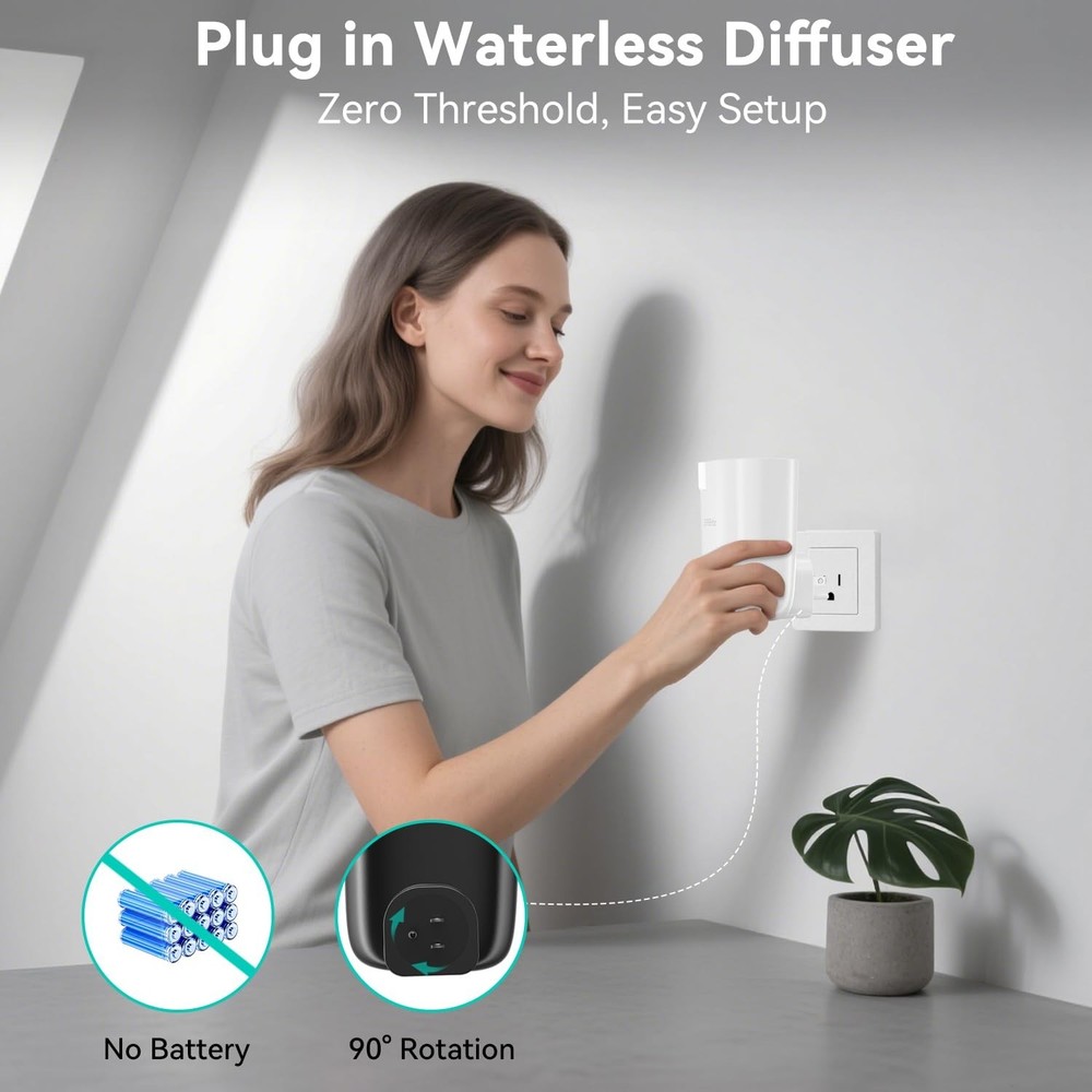 Waterless Diffuser, Plug in Diffuser for Essential Oils,Waterless Essential O...