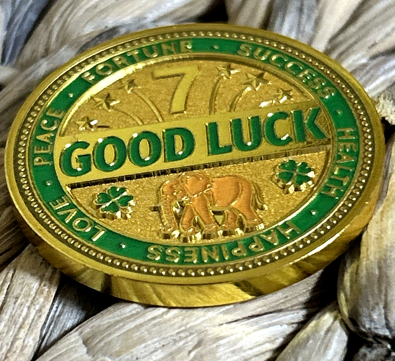 Irish Shamrock Lucky #7 Golf Ball Marker Pocket Coin-Metal 1.3" Brand New!