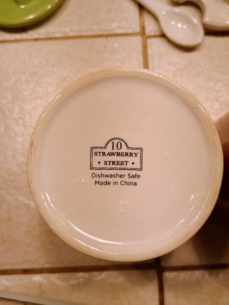 Ceramic Condiment Jars With Spoons