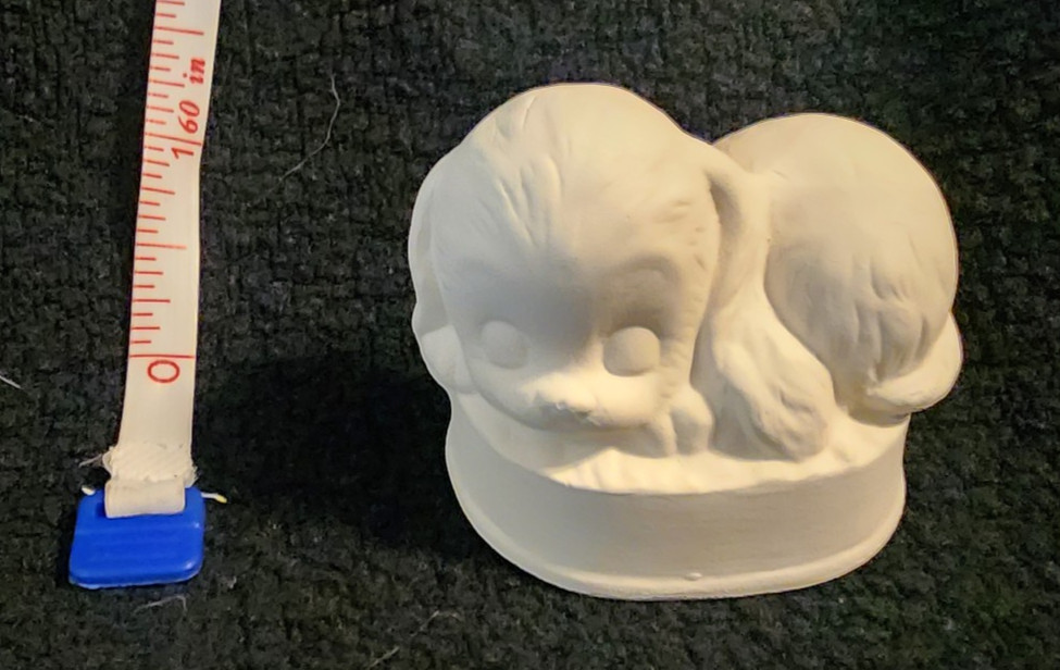 Ready to Paint Ceramic Bisque Small Sleeping Puppy