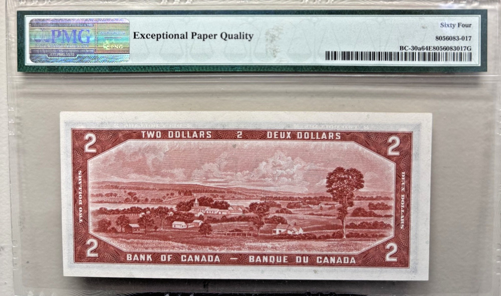 1954 Bank of Canada $2 Devil's Face Note PMG 64EPQ