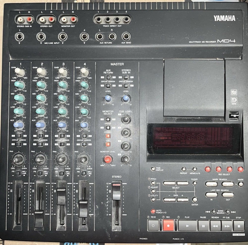 Yamaha MD4 Multitrack MD Recorder 100V No Cords Untested 1996 Footed