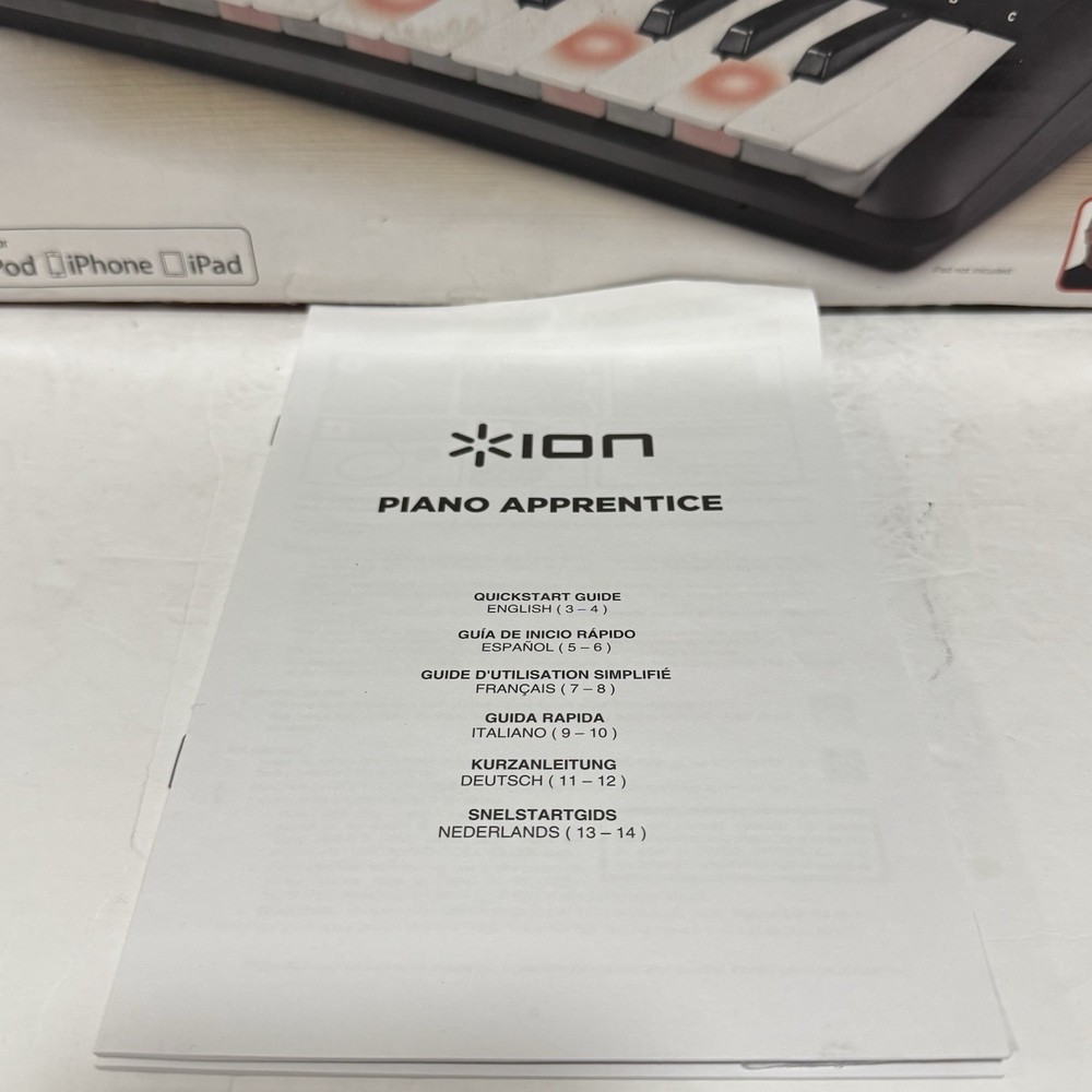 ION PIANO APPRENTICE 25-note Lighted Keyboard for iPad, iPod and iPhone