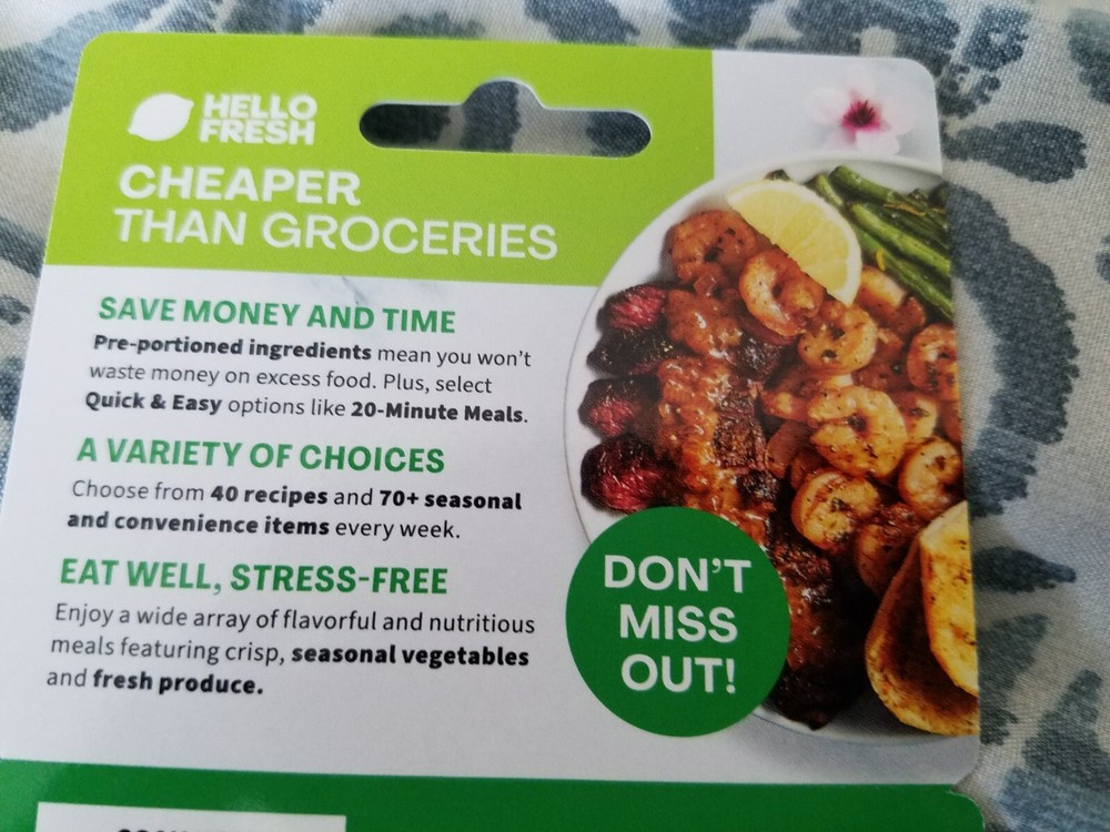 Hello Fresh gift card 65% off