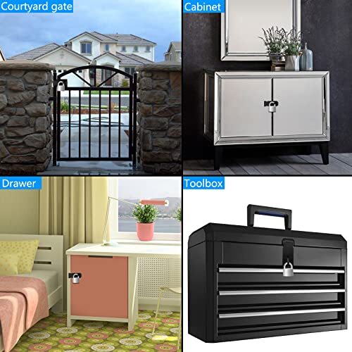 Hasp LockDoor Hinge Lock Padlock Clasp Latch Hinges Lock for Door