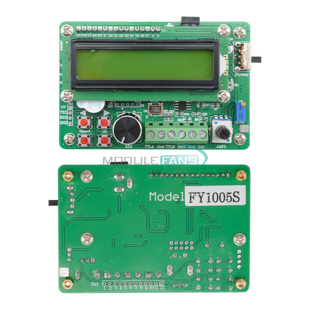 5MHz DDS Function Signal Generator Sine/Triangle/Square Wave TTL Output A Module